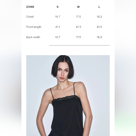 Zara Zw Collection Asymmetric Polka Dot Lace Top Sz-L - Picture 11 of 12